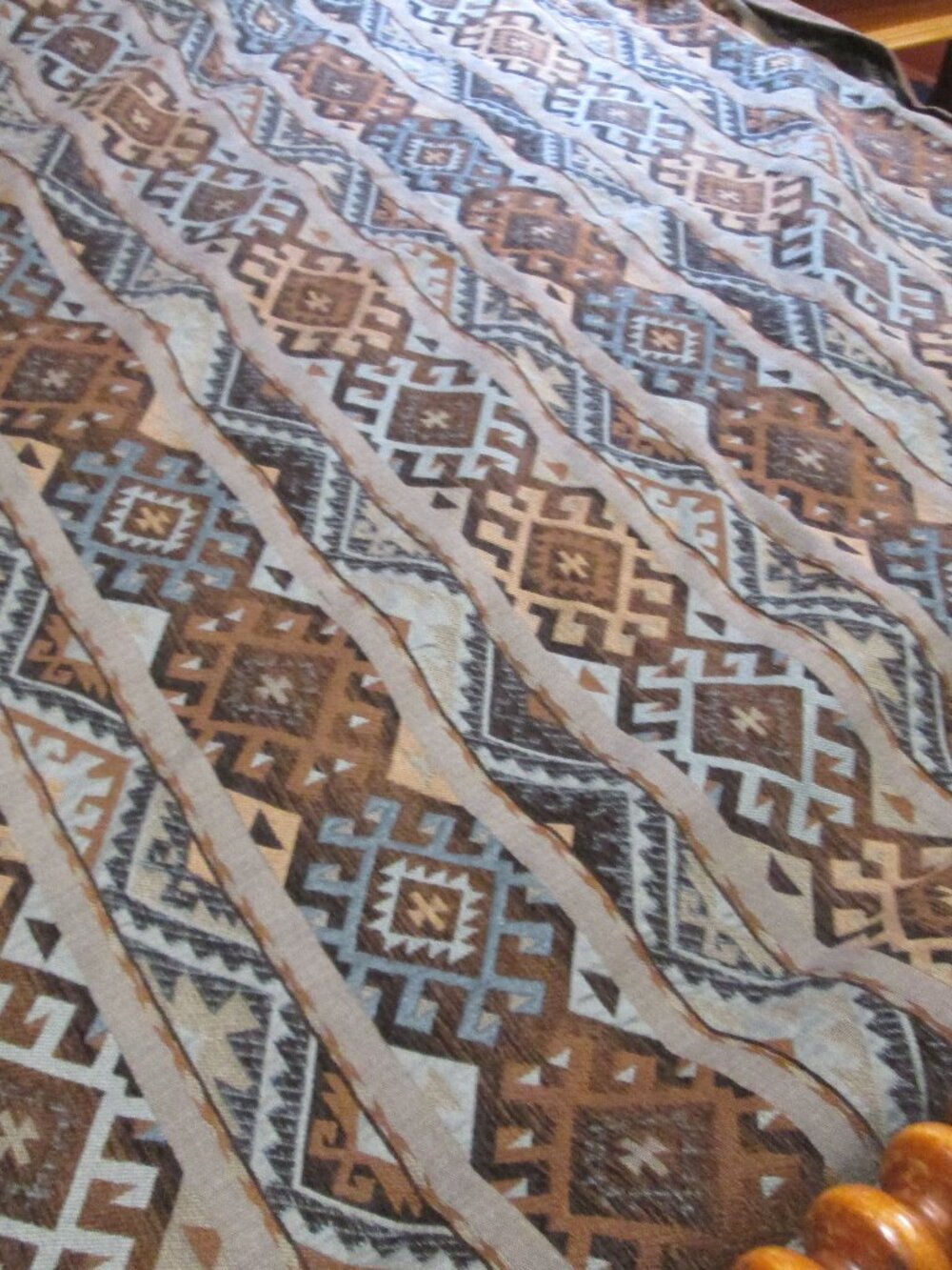 HiEnd accents woven rio grande duvet cover King turqoise brown and faux leather